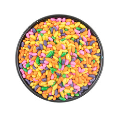 souf goli or fennel seed ball, indian traditional digestive food good to eat after lunch or dinner, also serve in festival of diwali, holi, and for guest