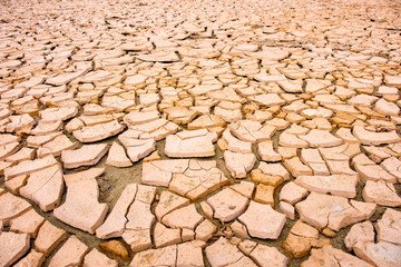 Dry soil in cracks. Concept of climate change