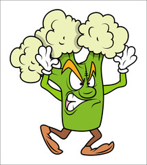 Angry Cauliflower Vector