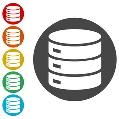 Database Icons set - Illustration 