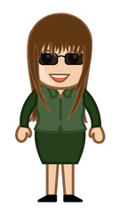 Happt Pretty Girl with Sunglasses