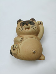 Fototapeta premium Luclky cat, ceramic doll