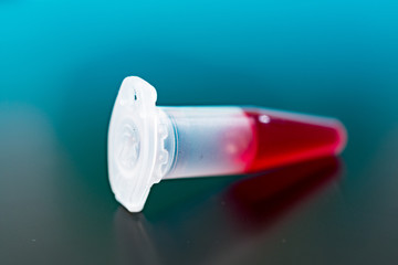 Microbiological microtube with biological sample