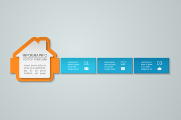 Vector infographic template for diagram, graph, presentation, chart, business concept with 3 options.