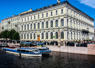 Embankment of Moyka River, Saint-Petersburg, Russia
