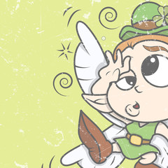 Drunk Kid Leprechaun - Retro Graphic Design