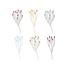 Vector Christmas floral element