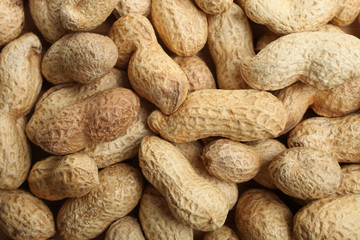 Many inshell peanuts