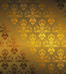 Victorian Golden Damask Pattern