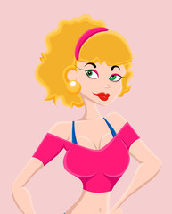 Sexy Pretty Girl Character Portrait