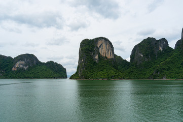 Fototapeta na wymiar Ha Long bay landscape with islands