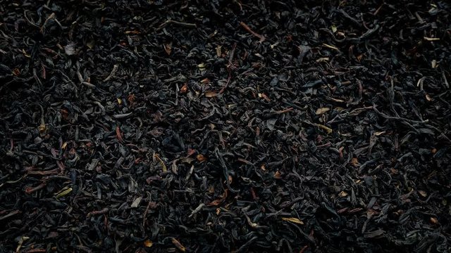 Black Tea Rotates Closeup