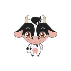 Cute stylized cartoon cow illustration ( for fun educational purposes, illustrations etc. )