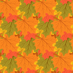 Maple leaves. Autumn background. Endless seamless pattern
