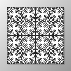 Seamless abstract ornamental black and white pattern. Vector illustration