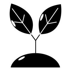 Plant sprout icon, simple style