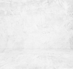 Empty white cement room, background, banner, interior design, product display montage, mock up background