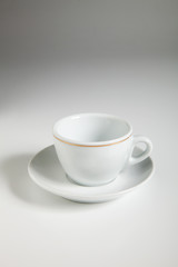 Ceramic espresso cup on white background