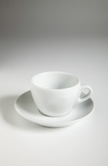Ceramic espresso cup on white background