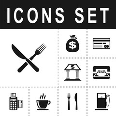 icon fork and knife sign