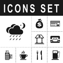 rain cloud moon meteo icon