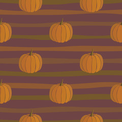 Pumpkin seamless pattern. Thanksgiving element background