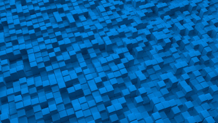 Abstract image of blue cubes background