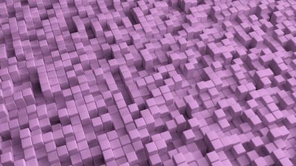 Abstract image of purple cubes background