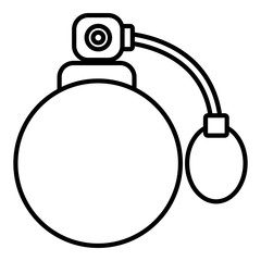 Retro perfume bottle icon , outline style