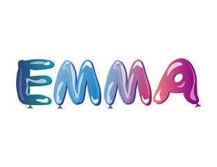 The girls name Emma Balloons