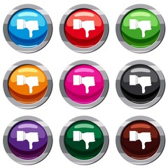 Thumb down gesture set 9 collection