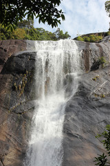 Waterfall in the tropical forest of Malaysia