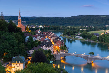 Laufenburg in Baden Wuerttemberg on the Rhine River, Germany