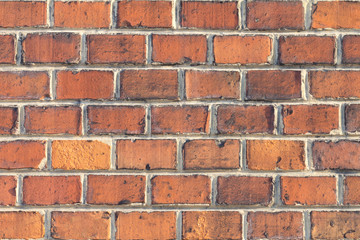 detail of the outer brick wall of the building