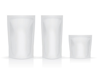 Blank foil food or drink pack packaging vector