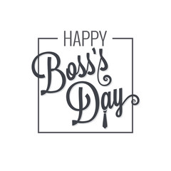 boss day logo lettering design background