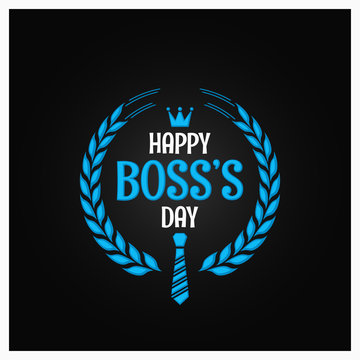 boss day logo sign design background