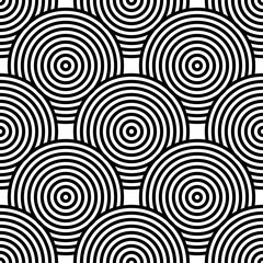 Geometric black and white seamless pattern