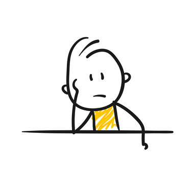 Strichfiguren / Strichm&auml;nnchen: Gelangweilt, genervt. (Nr. 76)