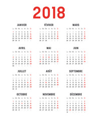 Calendrier Agenda 2018