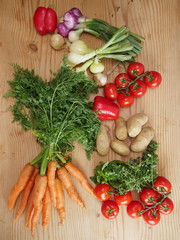 vegetables wood