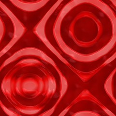 Red abstract decorative seamless circles cubes design