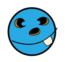 Funny Cartoon Bunny Face tooth out Expression