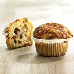 Muffin on a wooden table