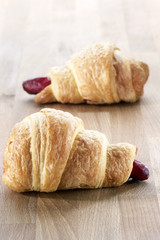Pastry on a wooden table