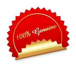 Hundred Percent Genuine Seal Vector