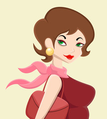 Modern Cartoon Girl Character