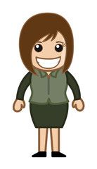 Over Excited Cartoon Girl