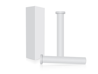 A plastic jar with pills for your design and logo. It's easy to change colors. Mock up. Vector Template