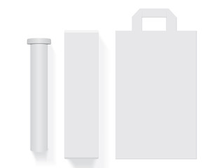 A plastic jar with pills for your design and logo.